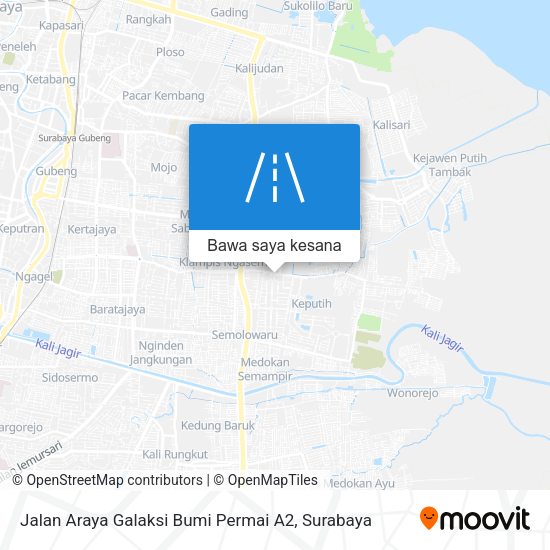 Peta Jalan Araya Galaksi Bumi Permai A2