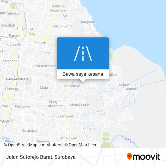 Peta Jalan Sutorejo Barat