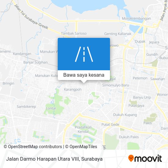 Peta Jalan Darmo Harapan Utara VIII