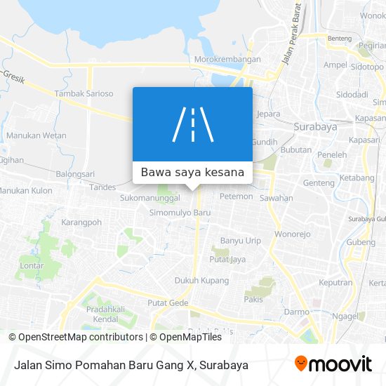 Peta Jalan Simo Pomahan Baru Gang X