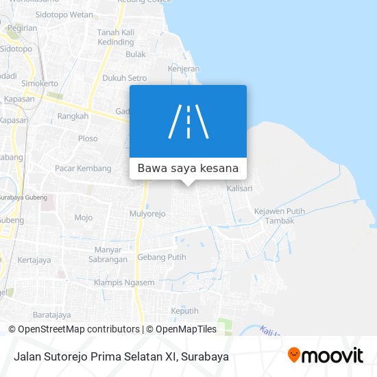 Peta Jalan Sutorejo Prima Selatan XI