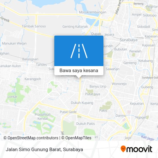 Peta Jalan Simo Gunung Barat