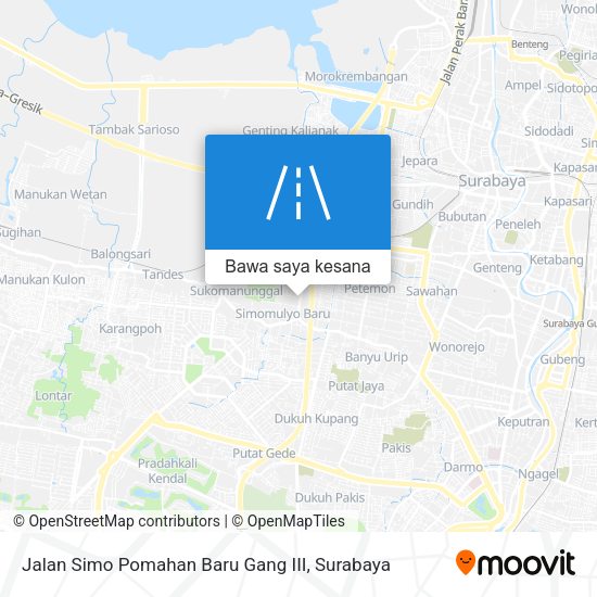 Peta Jalan Simo Pomahan Baru Gang III