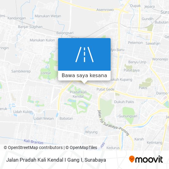 Peta Jalan Pradah Kali Kendal I Gang I