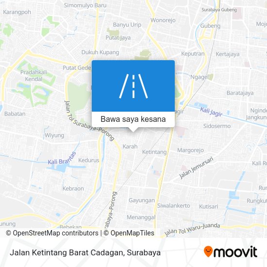 Peta Jalan Ketintang Barat Cadagan
