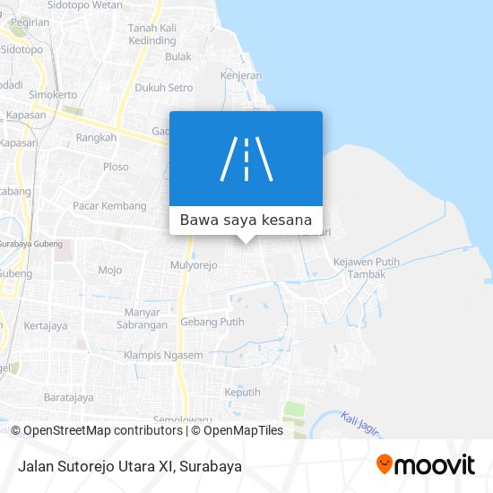 Peta Jalan Sutorejo Utara XI