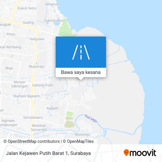 Peta Jalan Kejawen Putih Barat 1