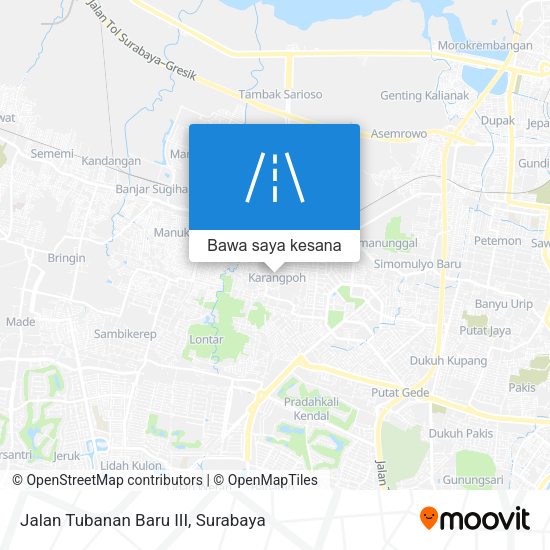 Peta Jalan Tubanan Baru III