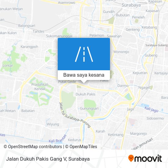 Peta Jalan Dukuh Pakis Gang V