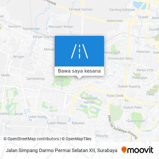 Peta Jalan Simpang Darmo Permai Selatan XII