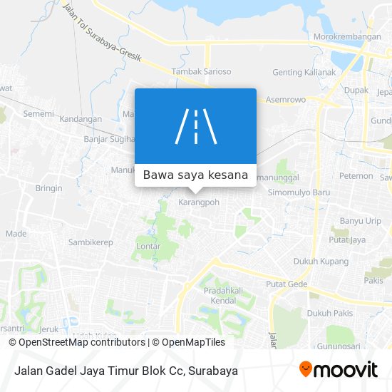 Peta Jalan Gadel Jaya Timur Blok Cc