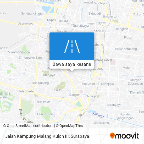 Peta Jalan Kampung Malang Kulon III