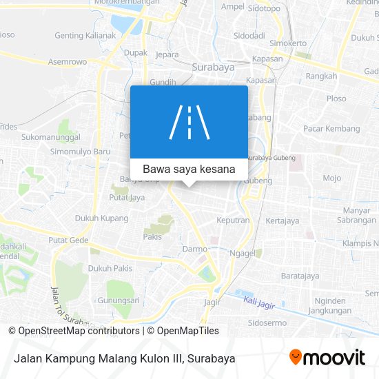 Peta Jalan Kampung Malang Kulon III