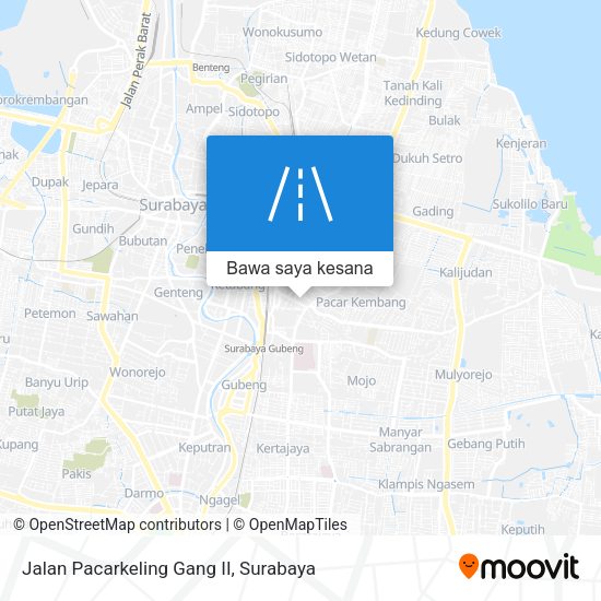 Peta Jalan Pacarkeling Gang II