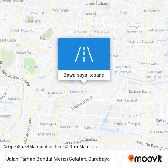 Peta Jalan Taman Bendul Merisi Selatan