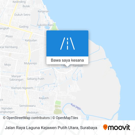 Peta Jalan Raya Laguna Kejawen Putih Utara