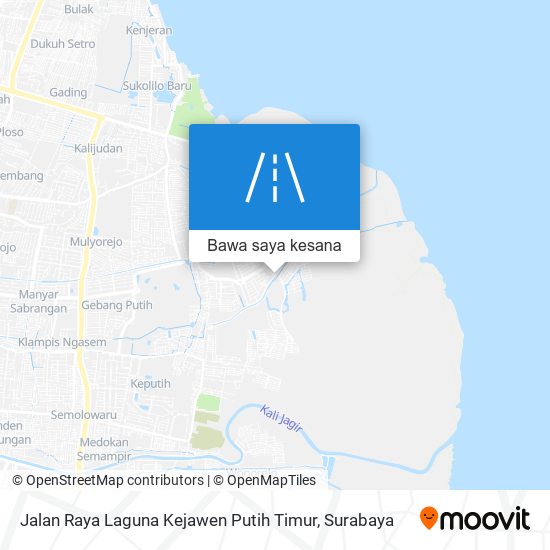 Peta Jalan Raya Laguna Kejawen Putih Timur