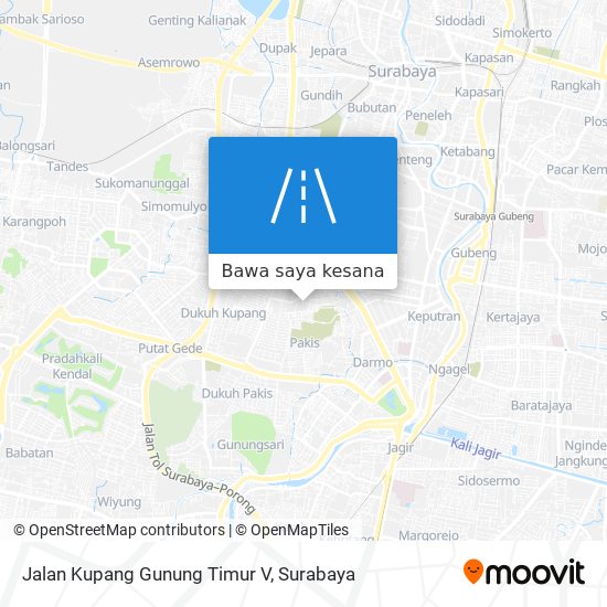 Peta Jalan Kupang Gunung Timur V