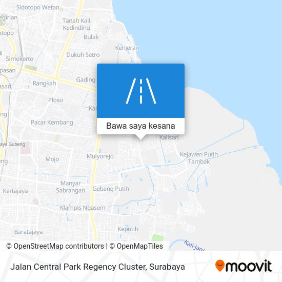 Peta Jalan Central Park Regency Cluster