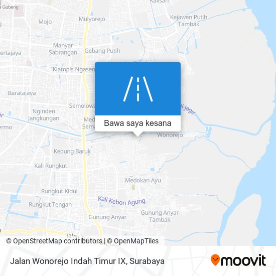 Peta Jalan Wonorejo Indah Timur IX