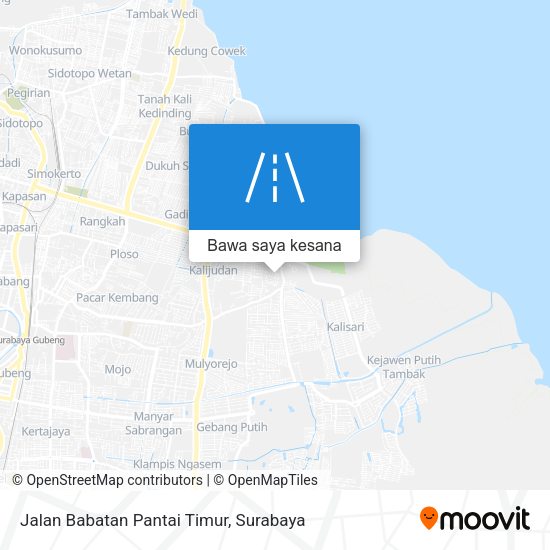 Peta Jalan Babatan Pantai Timur