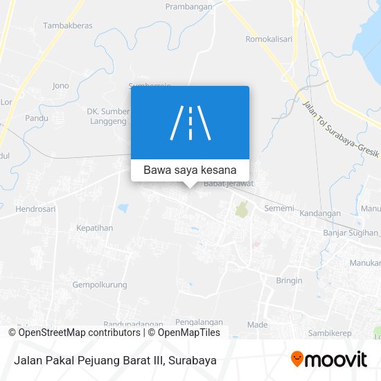 Peta Jalan Pakal Pejuang Barat III