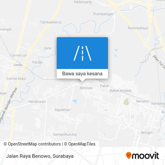 Peta Jalan Raya Benowo