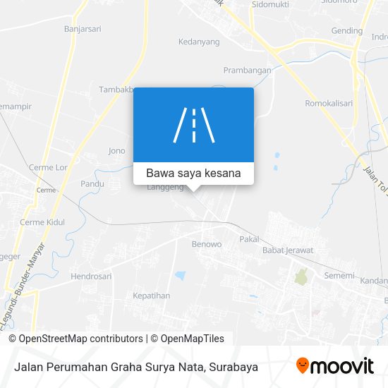 Peta Jalan Perumahan Graha Surya Nata