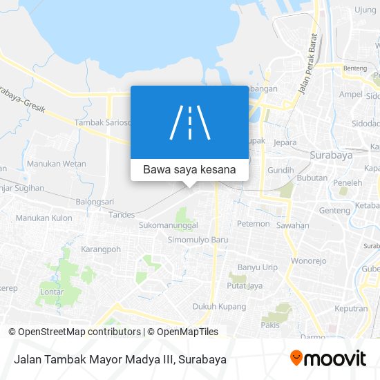 Peta Jalan Tambak Mayor Madya III