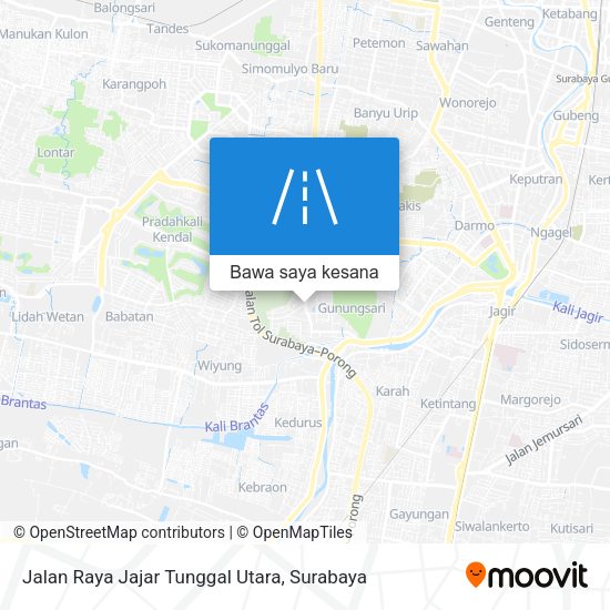 Peta Jalan Raya Jajar Tunggal Utara
