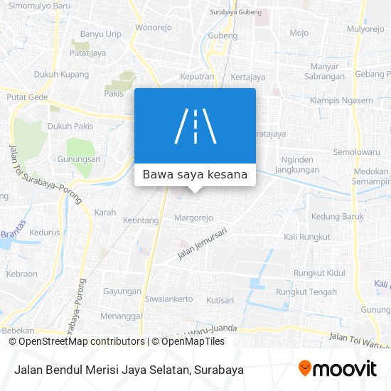 Peta Jalan Bendul Merisi Jaya Selatan