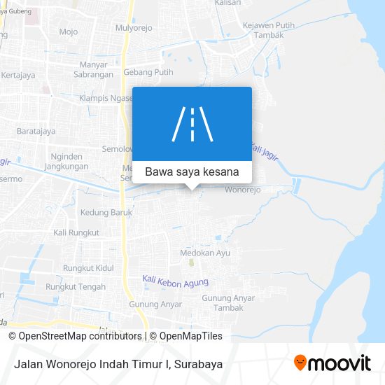 Peta Jalan Wonorejo Indah Timur I