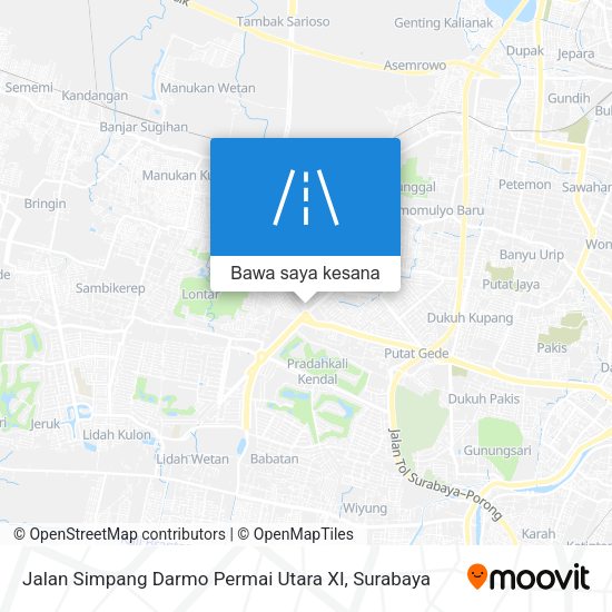 Peta Jalan Simpang Darmo Permai Utara XI