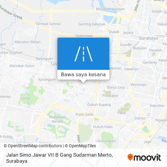 Peta Jalan Simo Jawar VII B Gang Sudarman Merto