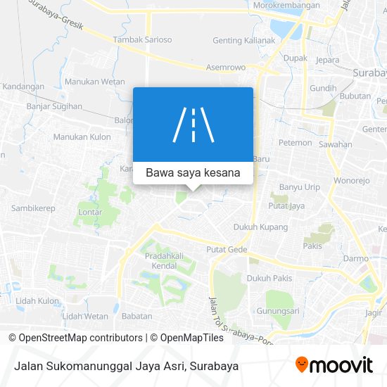 Peta Jalan Sukomanunggal Jaya Asri