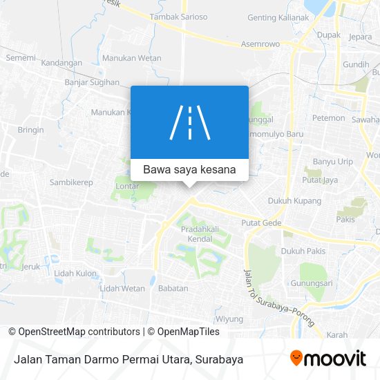 Peta Jalan Taman Darmo Permai Utara