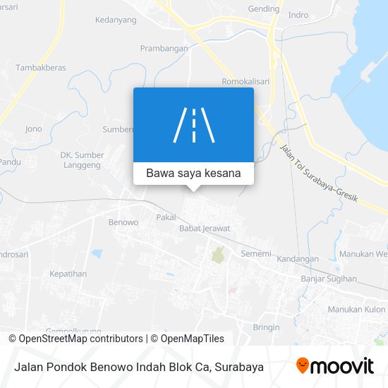 Peta Jalan Pondok Benowo Indah Blok Ca
