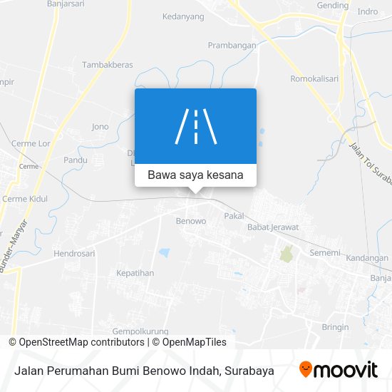 Peta Jalan Perumahan Bumi Benowo Indah