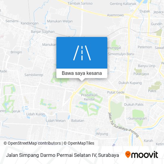 Peta Jalan Simpang Darmo Permai Selatan IV