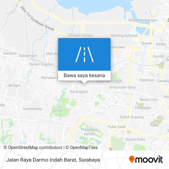 Peta Jalan Raya Darmo Indah Barat