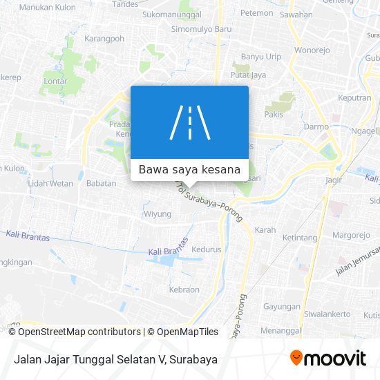 Peta Jalan Jajar Tunggal Selatan V