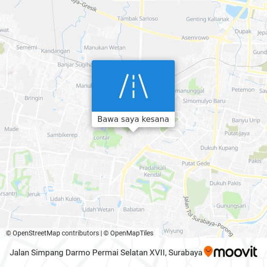 Peta Jalan Simpang Darmo Permai Selatan XVII