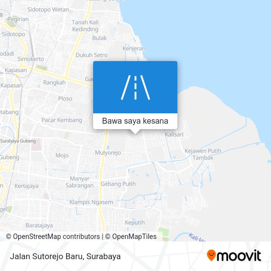 Peta Jalan Sutorejo Baru