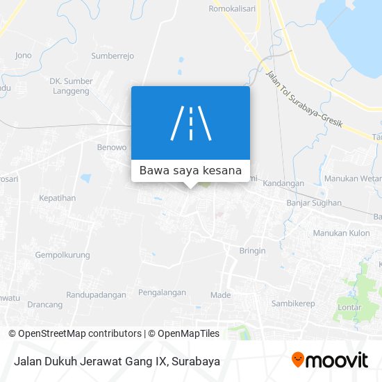 Peta Jalan Dukuh Jerawat Gang IX