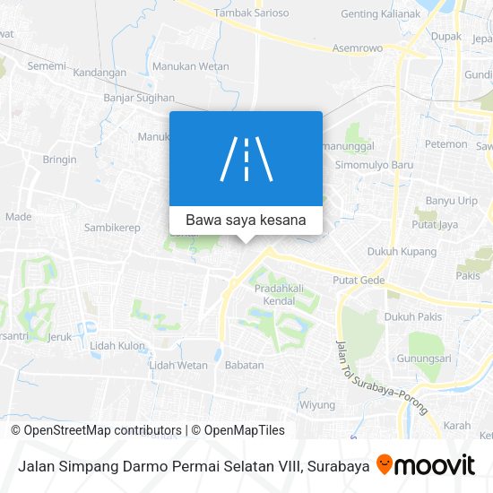 Peta Jalan Simpang Darmo Permai Selatan VIII