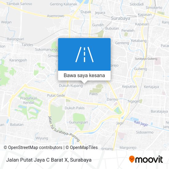 Peta Jalan Putat Jaya C Barat X