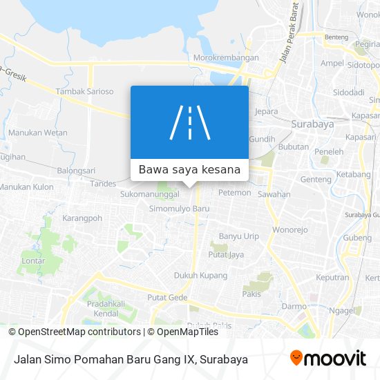 Peta Jalan Simo Pomahan Baru Gang IX