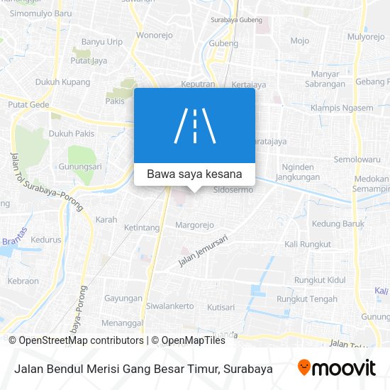 Peta Jalan Bendul Merisi Gang Besar Timur