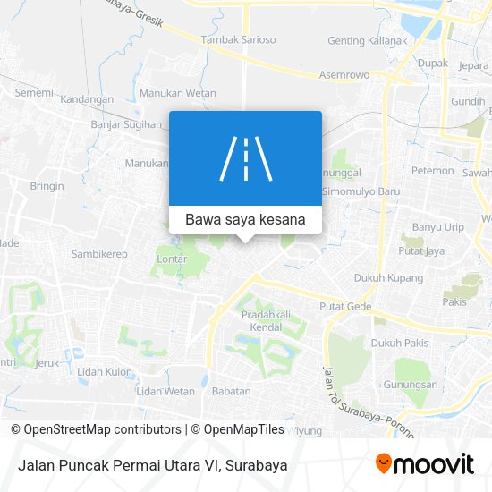 Peta Jalan Puncak Permai Utara VI
