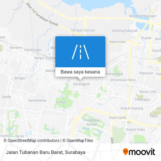 Peta Jalan Tubanan Baru Barat